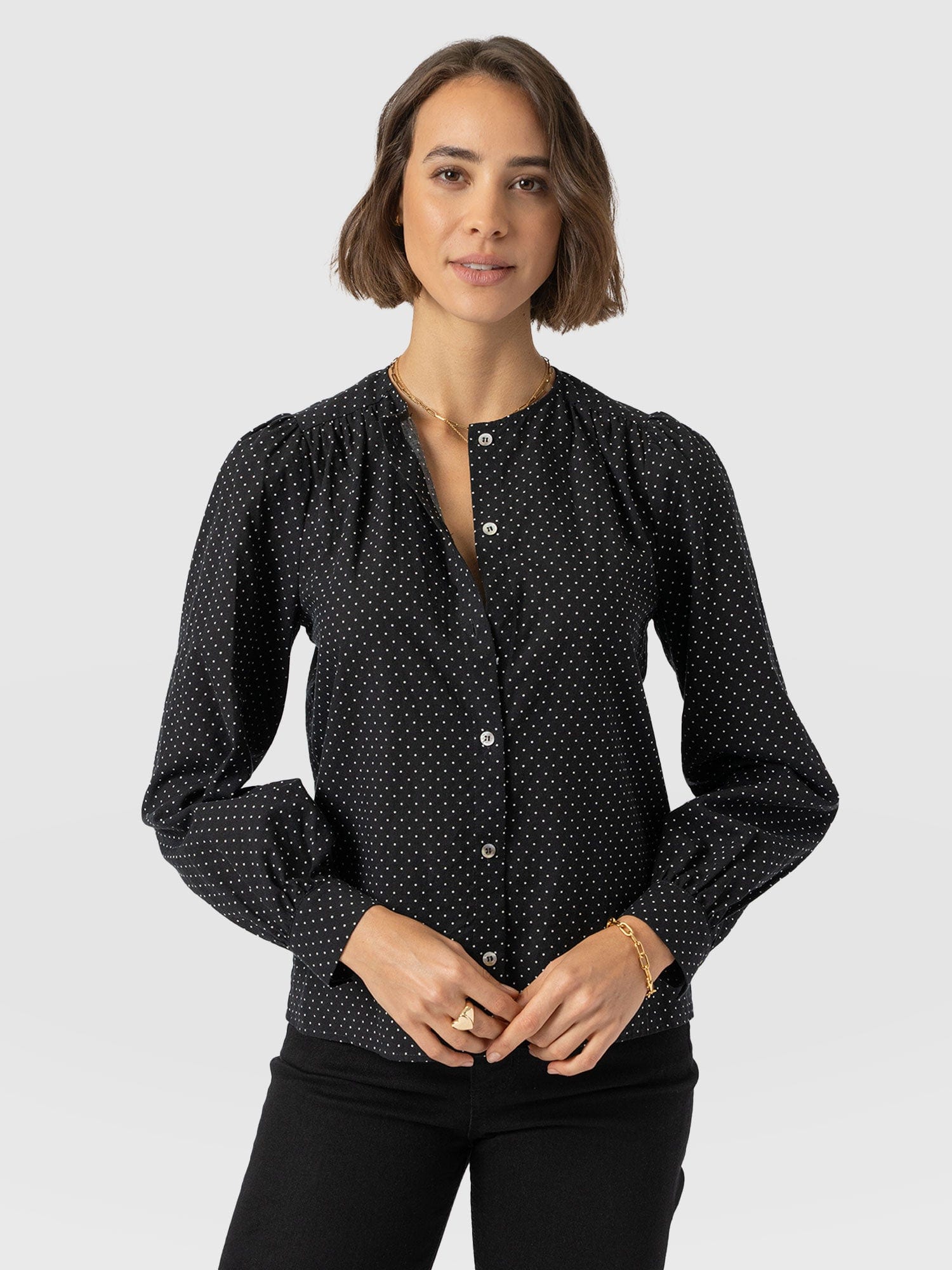 Amelie Blouse - Polka Dot - Women's Blouses | Saint + Sofia® EU
